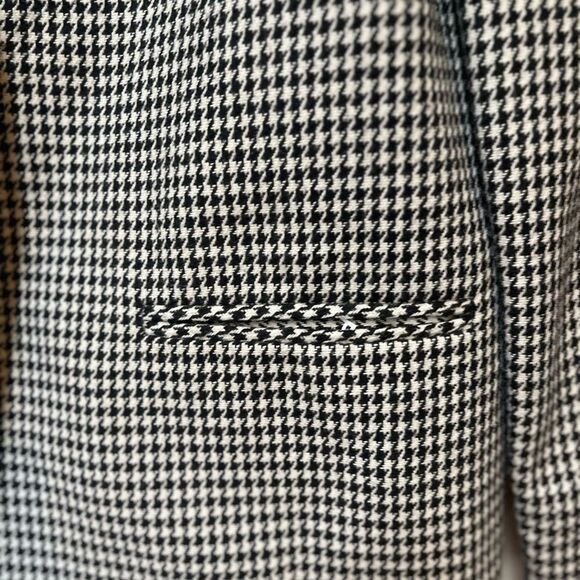Sag Harbor Wool Houndstooth Blazer Women’s 10 Velvet Collar Classic Work Jacket - Picture 10 of 10